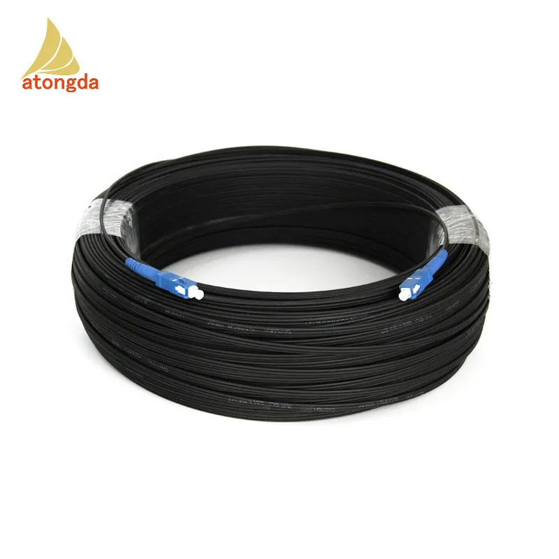 2 core FTTH cable 1 core single mode optic fiber cable G657a FRP LSZH use for outdoor