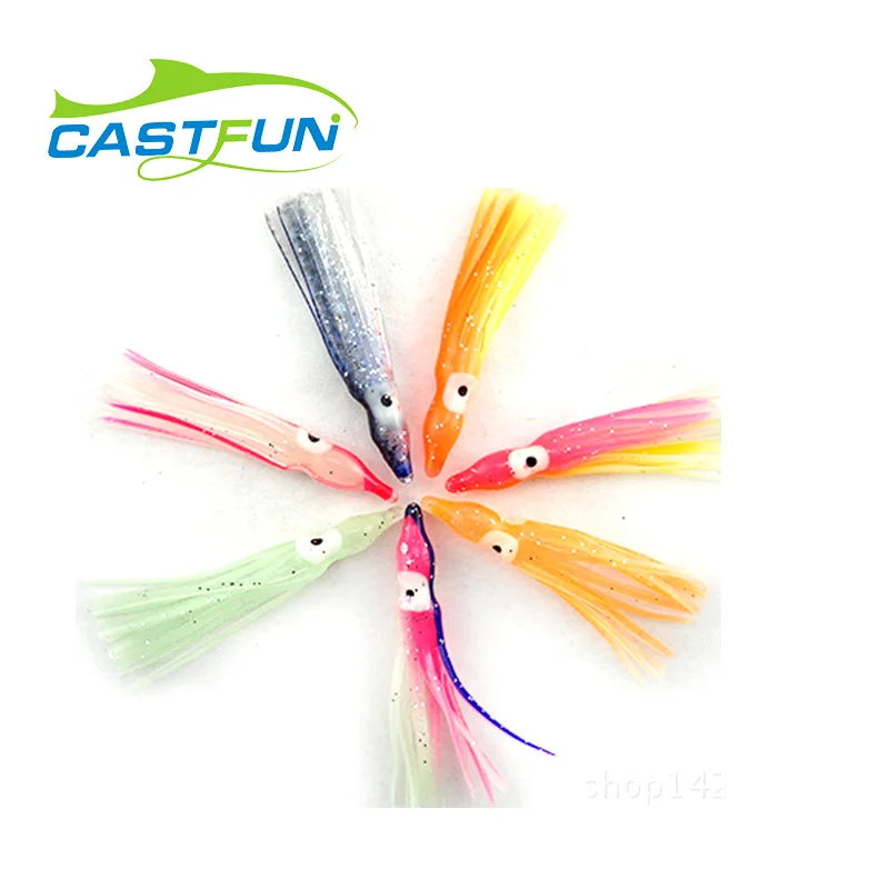 Soft Fishing Lures Rubber 5cm Squid Skirt Mixed Color Octopus Skirt Jigging