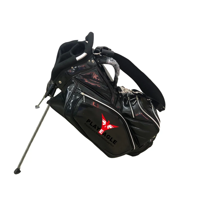 Factory Customize Logo Waterproof Leather Golf Bag with Stand