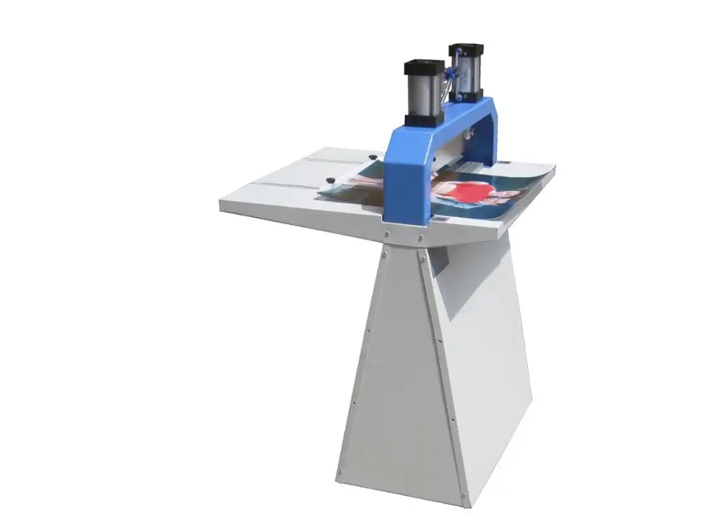 Pneumatic paper creasing machine with stand type manual indentation machines