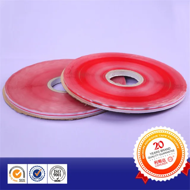 yiwu manufactory produce silicon removable double side bag closing tape  for garment t shirt bag opp bag use