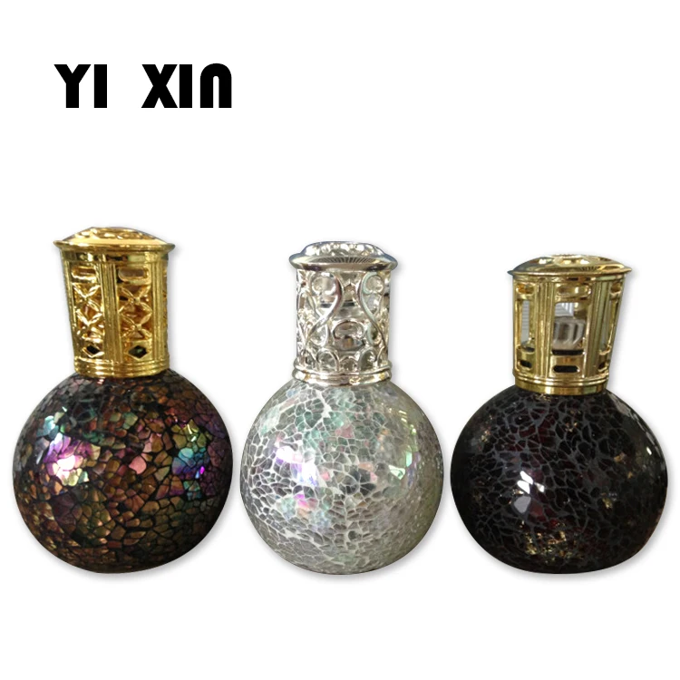 Crackle glass aromatherapy bottle mosaic decorative oil burner