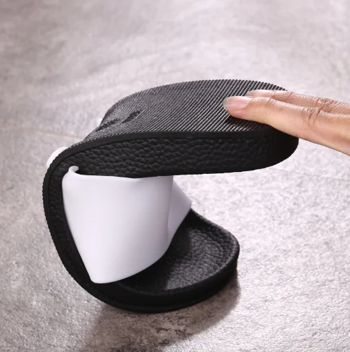 Casual Slippers Shoes For Men Solid Flat Bath Slippers Hot Sale Summer Sandals Male Indoor Outdoor Slippers Open Toe Beach Shoes