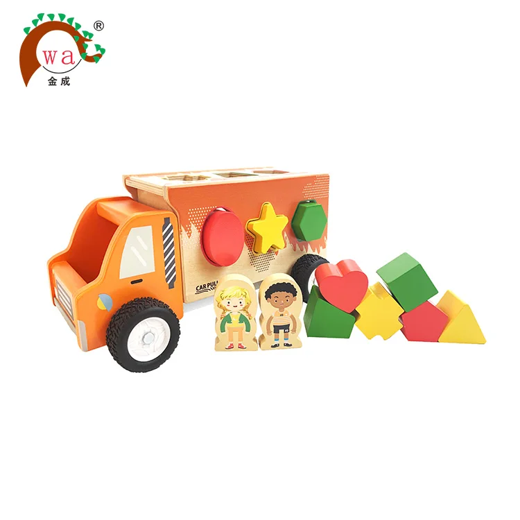 
Wooden Shape Sorting Dump Truck Toy 