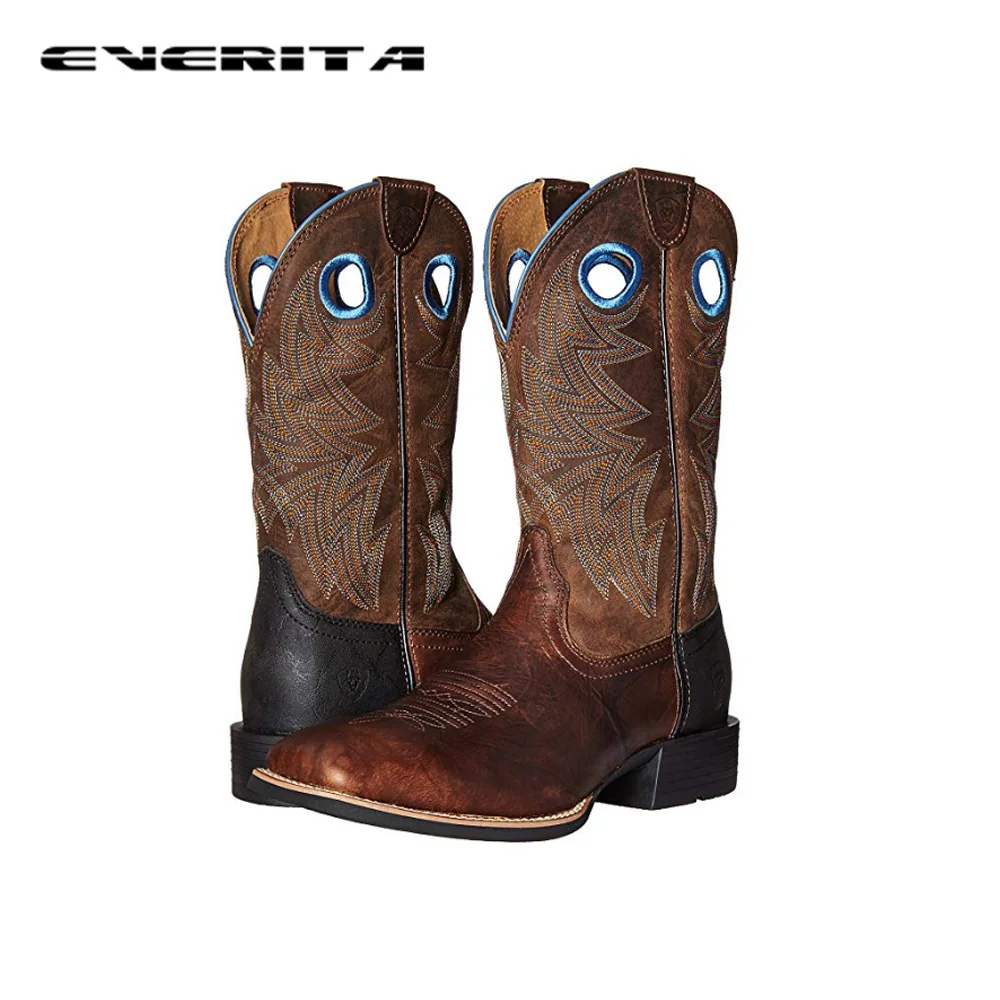 
New design fashionable genuine leather western cowboy boots for men 