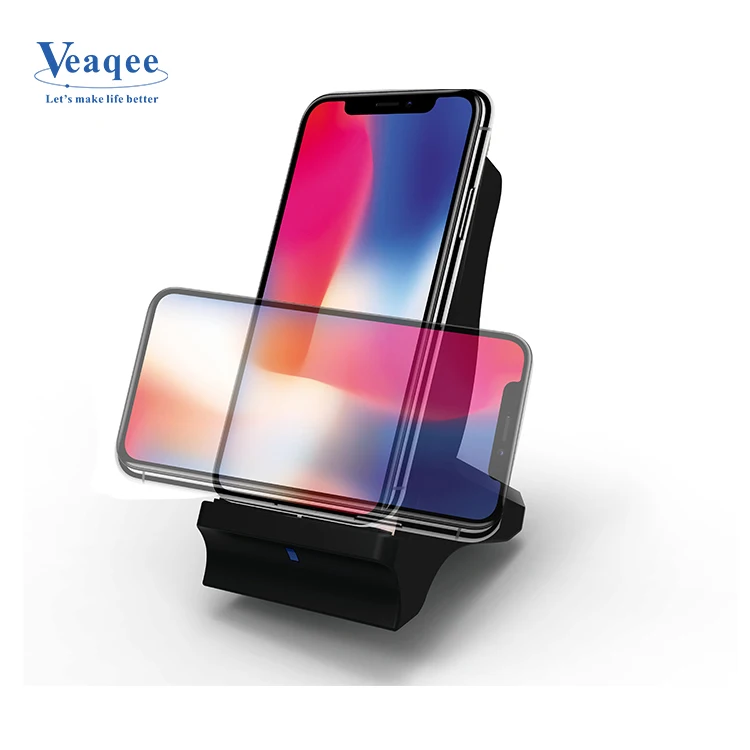 Новые 2 катушки заряд 10 Вт быстро стоя qi беспроводной зарядки зарядное устройство Подставка для iPhone