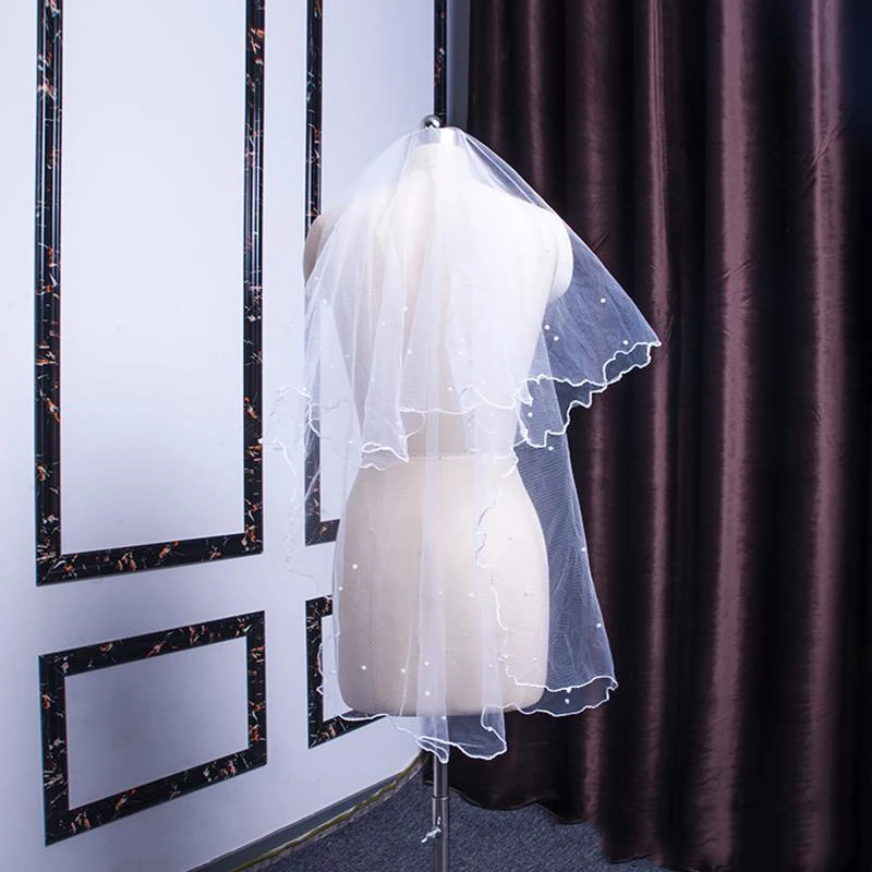 TSHTL003 wholesale new design one layer white veils wedding veils bridal veil