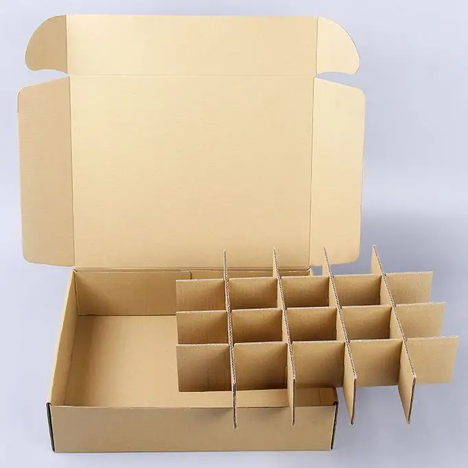 Factory wholesale cheapest cardboard carton box with partitions
