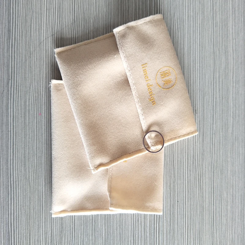 Free Sample  Velvet Bag Jewelry Pouch With Hot Stamp Logo