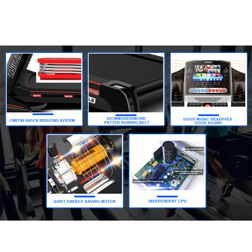 home motorized treadmill crane sports fitness equipment china