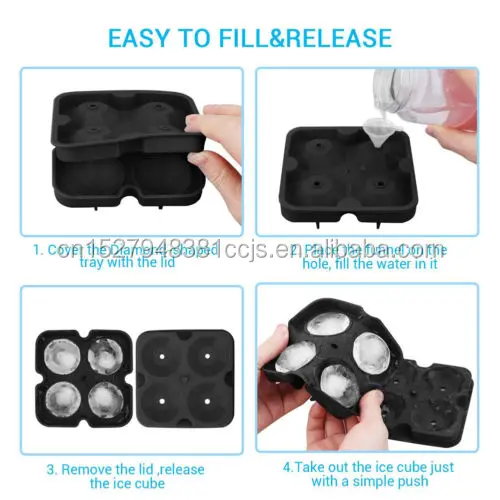 3D Ice Cube Maker Diamond-Shaped Fun Ice Cube Molds BPA Silicone Flexible Ice Maker for Chilling Whiskey Cocktails