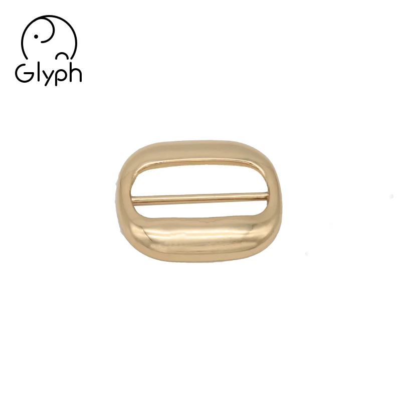 Bag accessories custom logo slide buckles metal square ring Tri glide buckles for belt