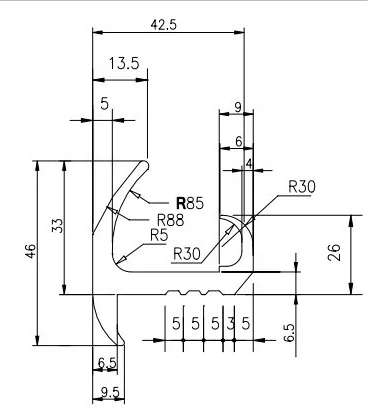 EPDM rubber container seal gasket / Good quality J type container door seals