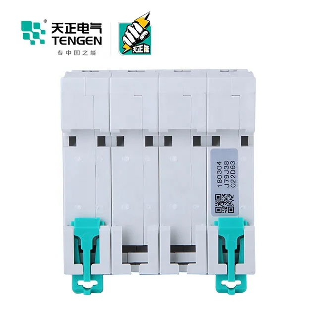 TENGEN Brand TGB1N-63 3P Miniature MCB Switch 24v 16 Amp RCCB Circuit Breaker