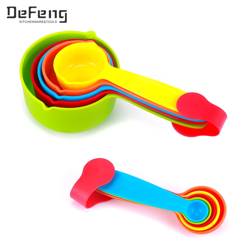 Набор цветных пластиковых мерных ложек, 10 шт.
