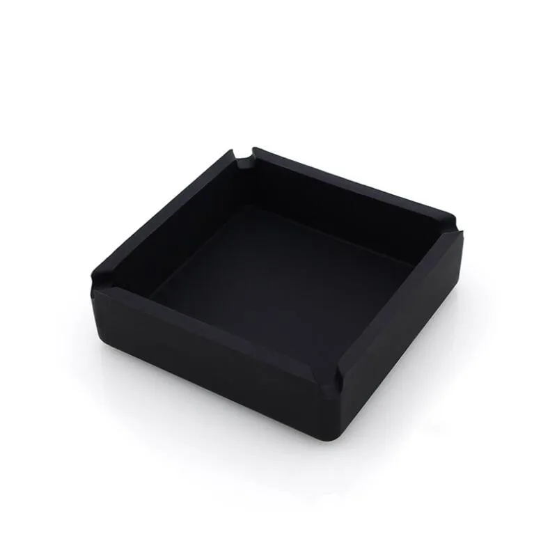 Custom Square Heat Resistant Silicone Ashtray for Home Office