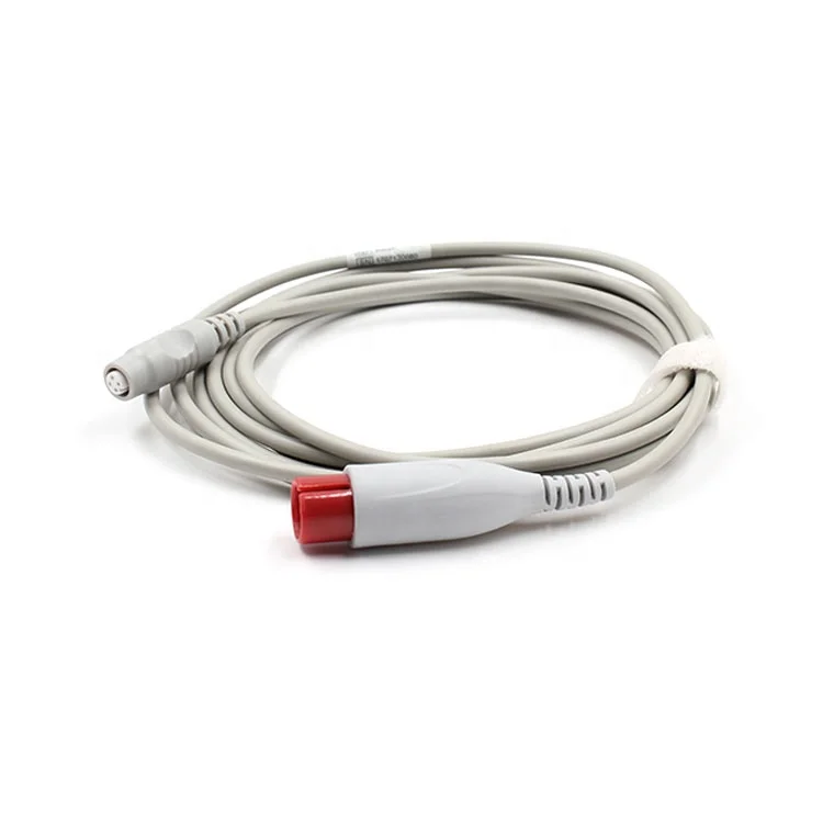 Compatible with Drager IBP adapter cable, round 6pin to HP 4pin transducer