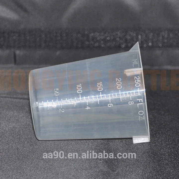 100% NEW PP MEASURING CUP 250ML FOR LAB TOOLS CAN CUSTOMIZE THE MOLD ACCORDING TO THE DRAWINGS AND SAMPLES
