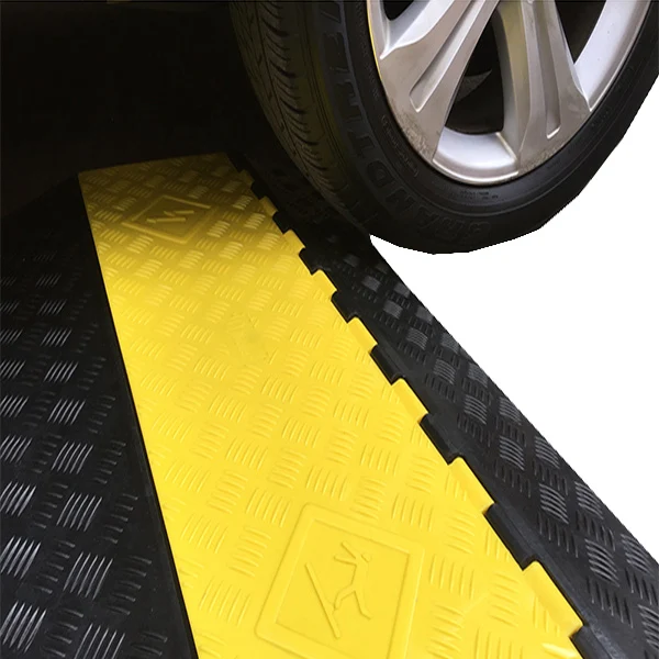 5 Channel Rubber Floor Cable Protector/Rubber Cable Ramp/Rubber Speed hump
