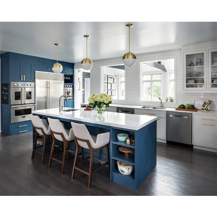 Американский современный кухонный шкаф из массива