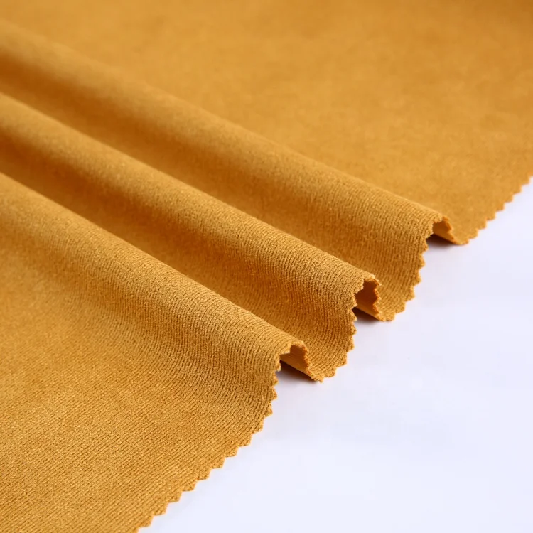 Vertical strip air layer suede polyester spandex stretch micro suede fabric