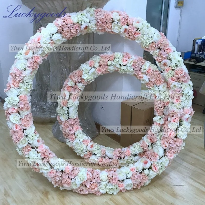 LG20190409-3 hot sale Wedding Stage Backdrop Decoration circle round metal wedding arch for flower decoration