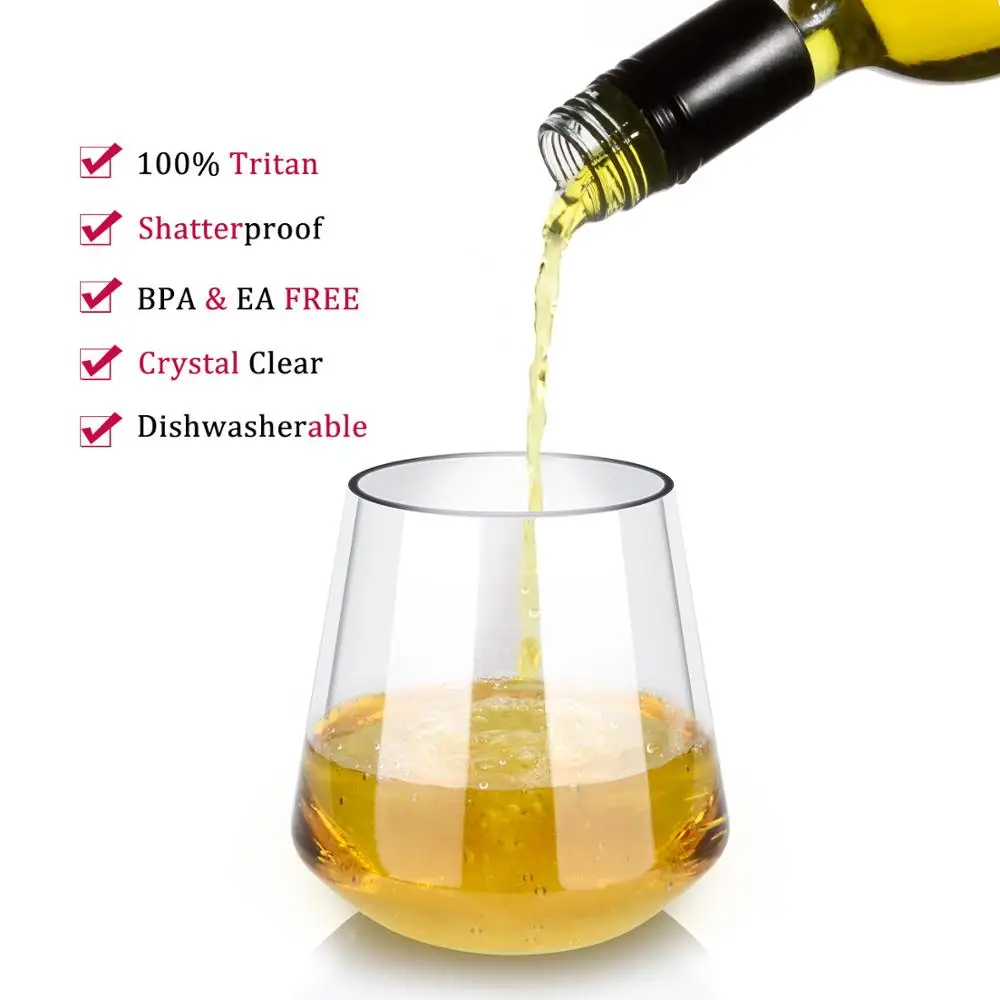 Customized logo promotional gifts great fit party cheer premium designs Tritan crystal clearly 14oz 16oz whisky glass set