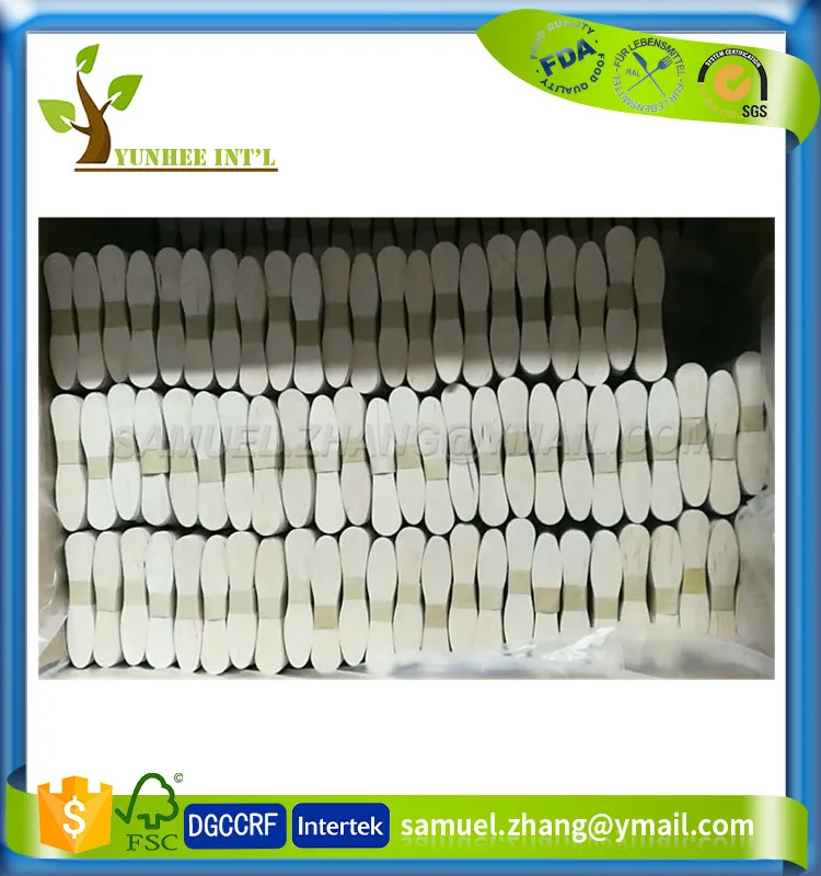 FSC Approved 75mm Birch Wood Flat Ice Cream Spoon Paper Wrapped