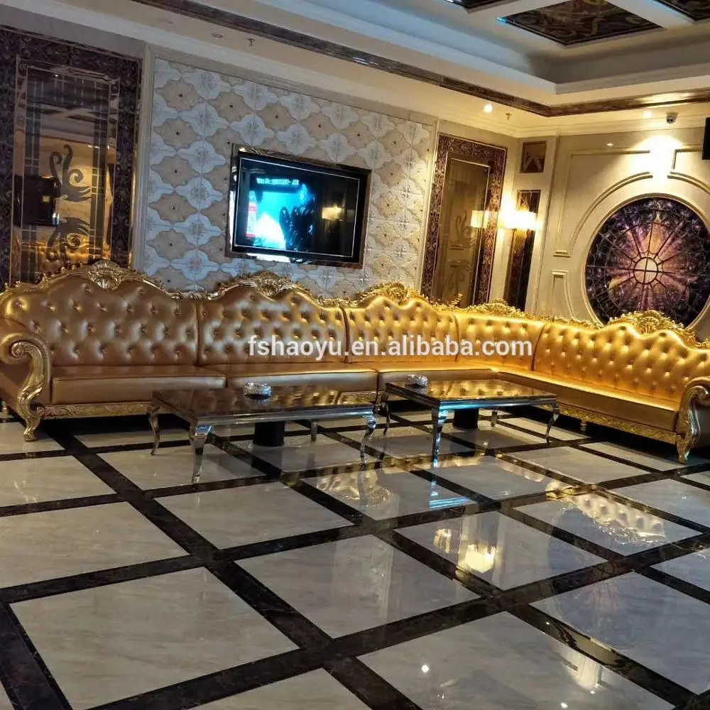 Роскошная деревянная барная мебель, классический дизайн, диван для бара (CF046)