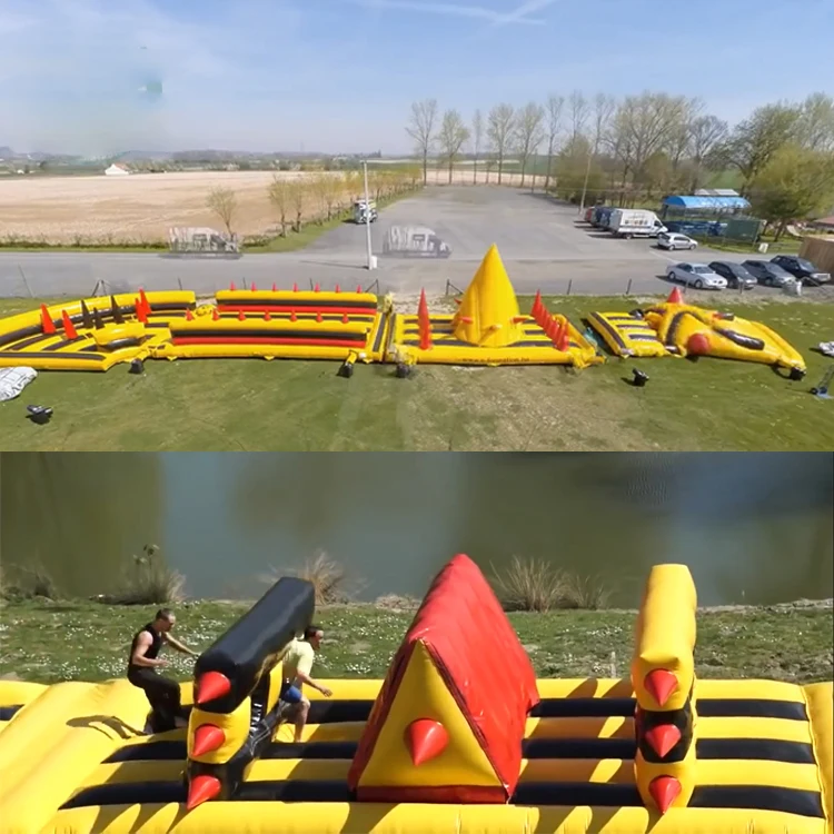 outdoor funny adult high quality inflatable obstacle course for adult