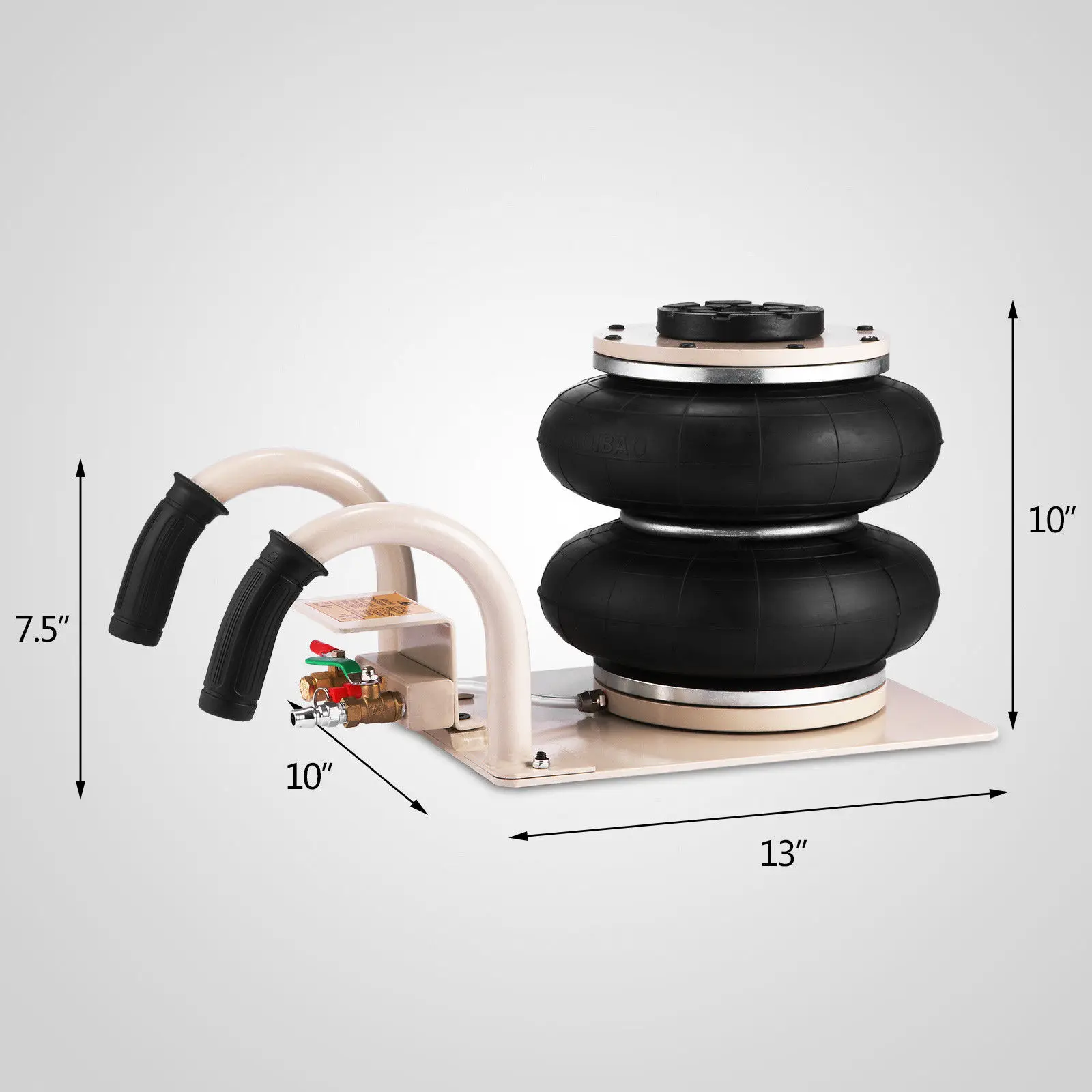 
New High Quality 2.5 Ton Double Bag Air Jack Pneumatic Jack Lifting Adjustable Heavy Duty Vehicle 