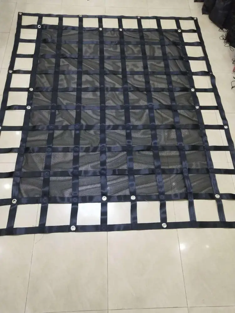 Heavy Duty Black Polyester Webbing Cargo Net for Lifting
