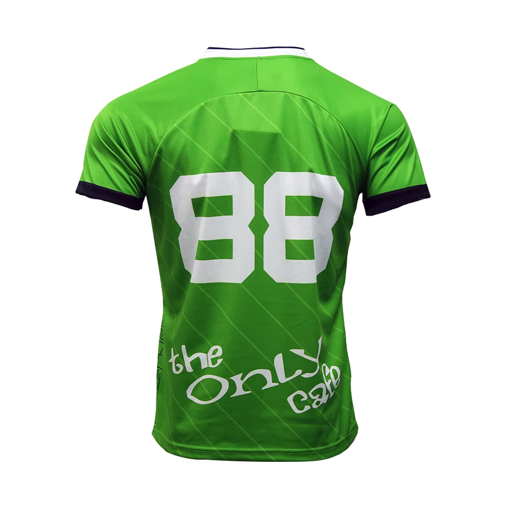 Cheap Custom Black Green Soccer Jersey Football Shirt Design Your Own Soccer Uniform