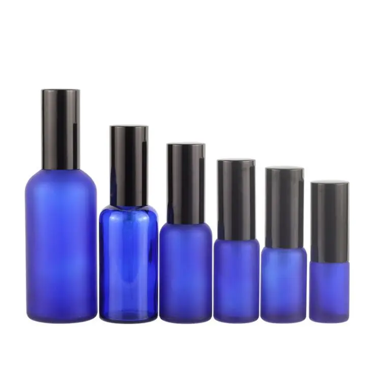 Hot sale 5ml 10ml 15ml 20ml 30ml 50ml 100ml Blue Glass Spray Bottle