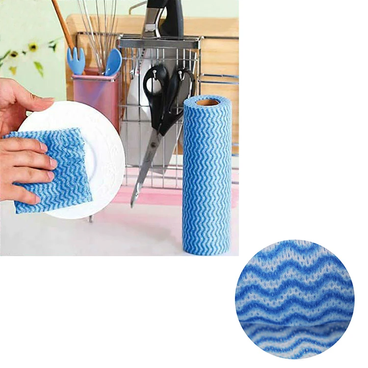 Viscose and Polyester Top Quality Spunlace Non Woven Fabric Disposable Kitchen Cleaning Wipe
