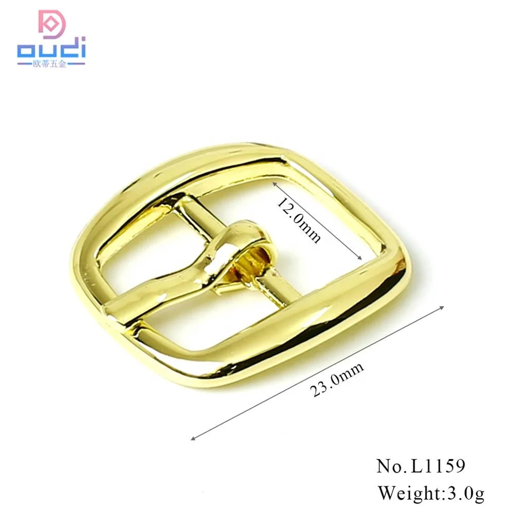 simple design gold plated metal shoe buckle small pin belt buckles strap for sandal decorative buckle parts
