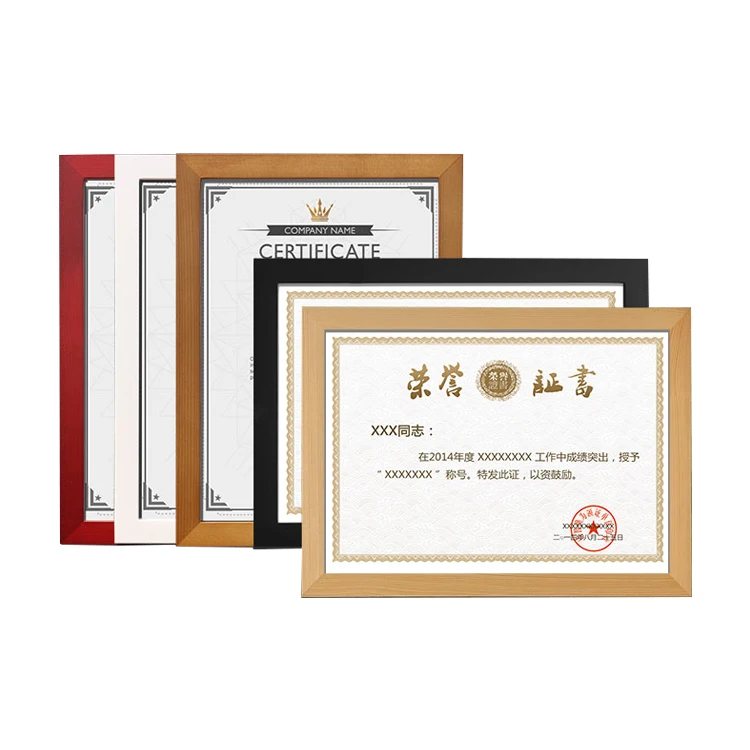 
Modern Home Decorative Custom A3 Wooden Certification Photo Frame 