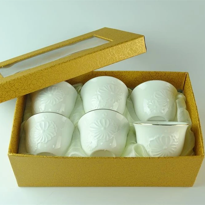 6 шт. Арабская чашка Cawa керамические маленькие чашки наборы чайных чашек фарфоровые