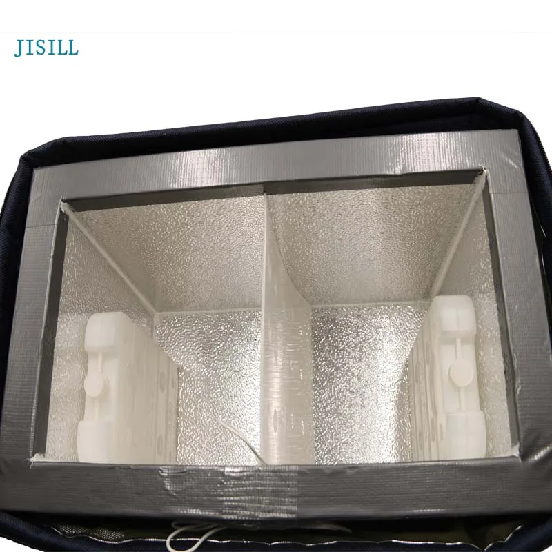 Thermos Vaccine Carrier Insulated Cooler Box Bag for Medicine Fiberglass Ice Bricks <0.0025w/m.k Customizable Class I JISILL 22L