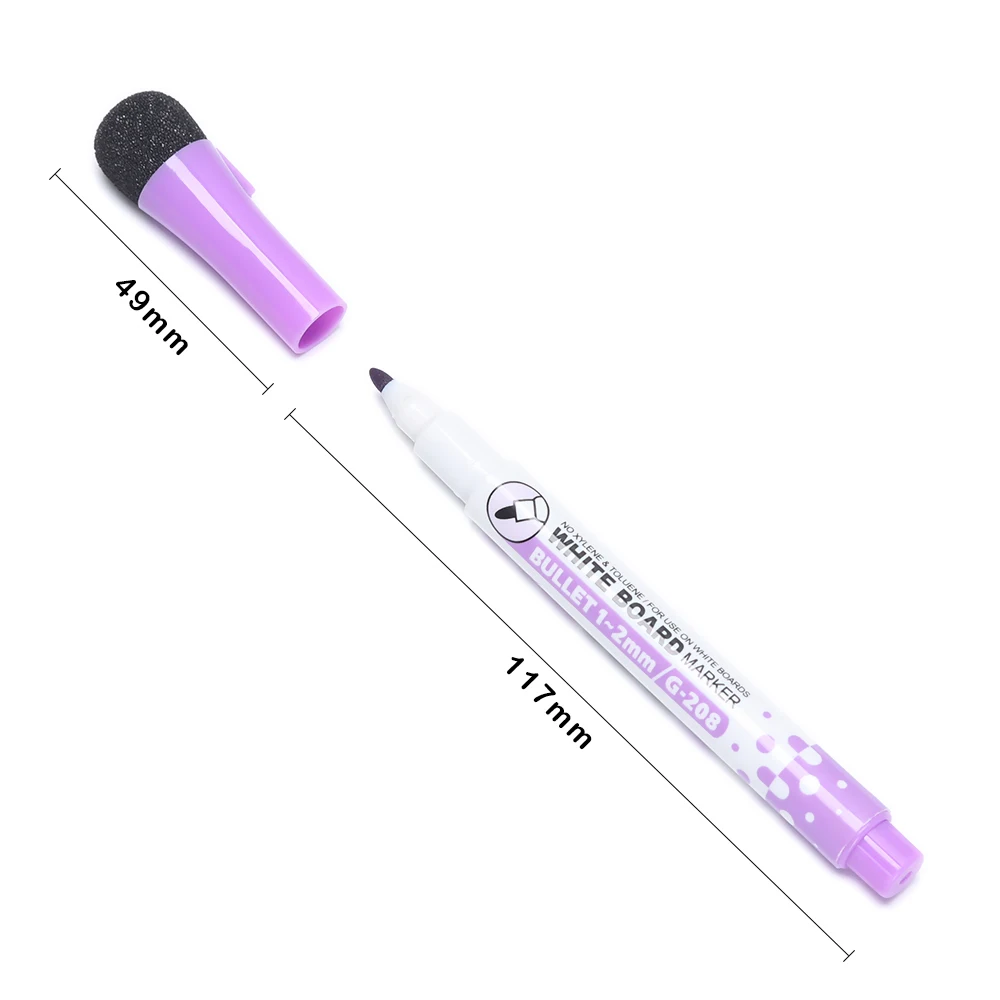 Factory Directly 8 colors Magnetic Whiteboard Pen Erasable Dry White Board Markers Eraser for Office School Supplies