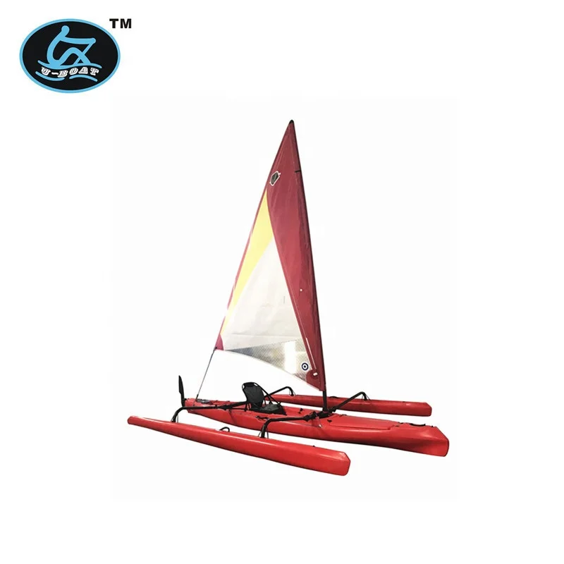 16ft no-inflatable watersports good quality plastic most luxury ocean sea sailboat&canoe&kayak with outrigger and accessories