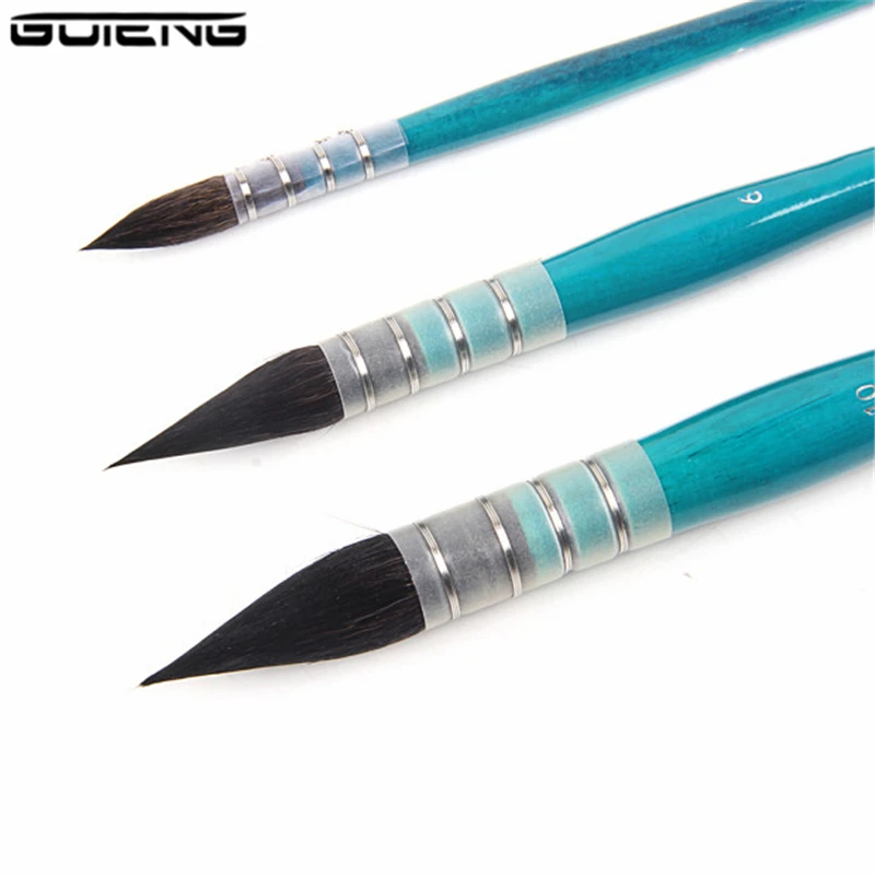 Lootaan  Wholesale #0-12 Round Watercolor Brushes 100% Squirrel Hair Artist Brush Water Based Art Brush