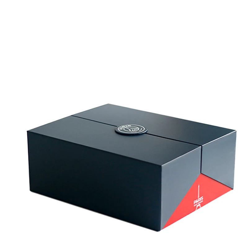 Luxury gift packing box with double door opening packaging for clothing