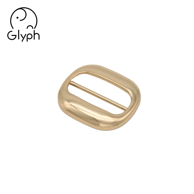 Bag accessories custom logo slide buckles metal square ring Tri glide buckles for belt