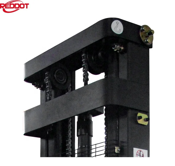 Reddot дешевый всадник полный электрический штабелер с подлокотником и подставкой