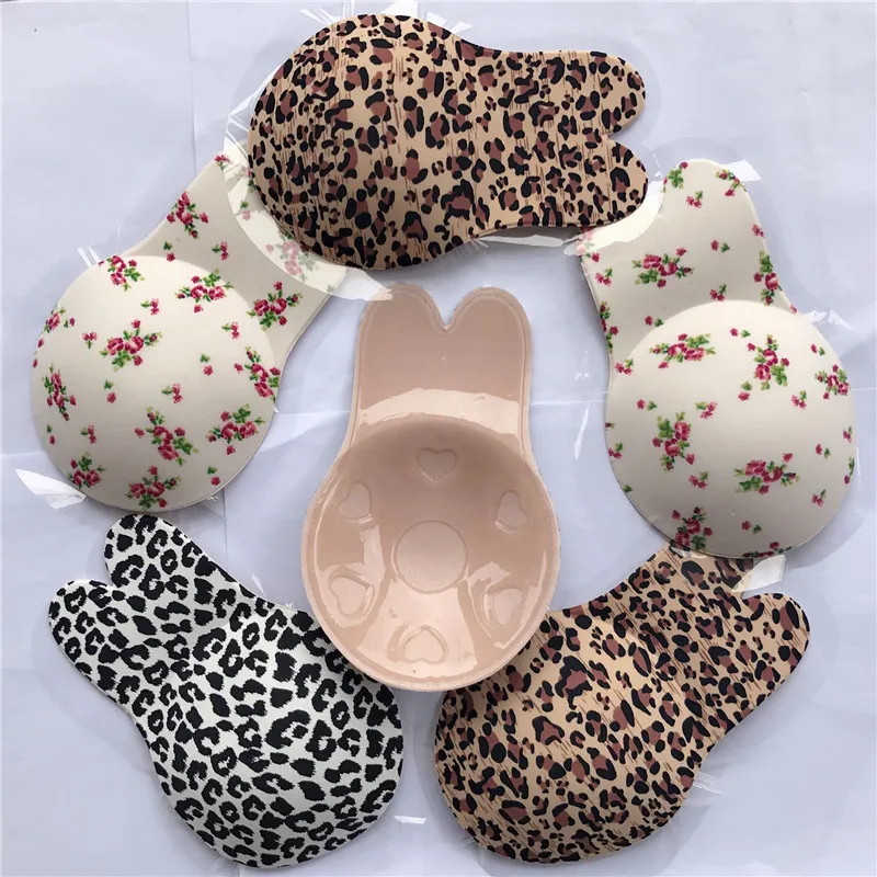 
New design rabbit ear shape hot women great push up invisible bra lif up breast silicone strapless bra 