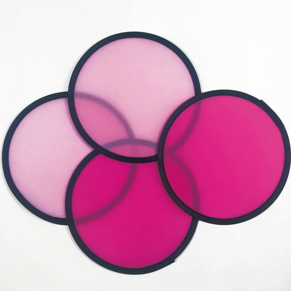 Custom Nylon Sublimation Hand Foldable Fan With Pouch Mini Round Foldable Fan