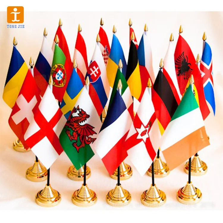 
Dye sublimation festive quality table top flags desk flag 