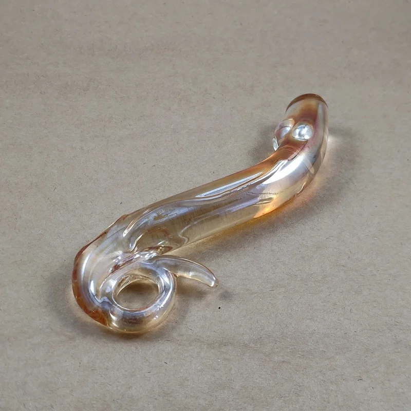 2022 New Factory Developed Gold Style Glass Dildos/Bent Glass Dildo/Giant Glass Dildo for Wholesale and Retail