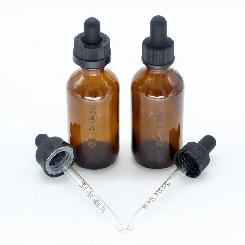 
Essential oil serum eliquid amber glass dropper bottle 30ml 60ml Pharma Clear Medical Amber Glass Bottle 
